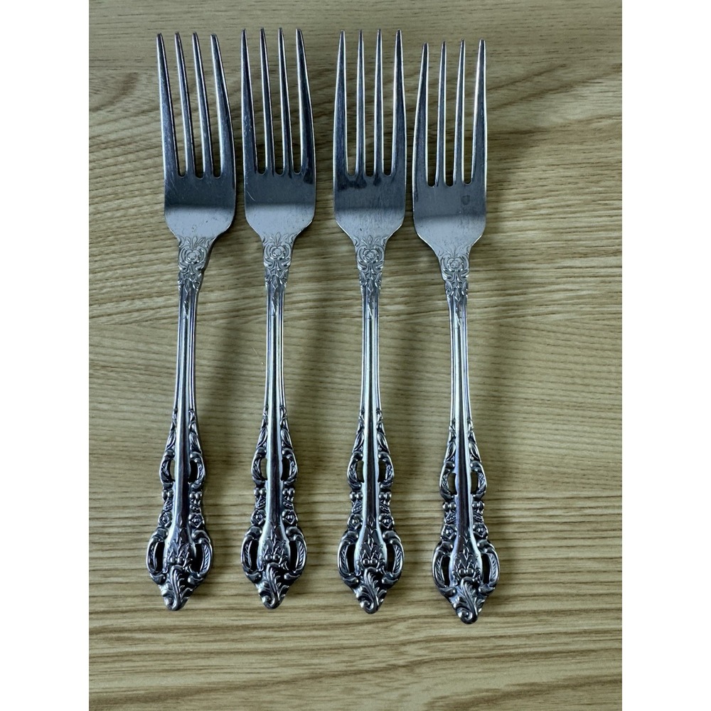 Vintage Stanley Roberts Lady JoAnn Dinner Forks Set of 4 Stainless Japan